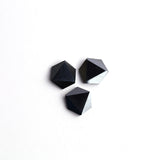 Hematite Hexagon Faceted Back Half Drilled AAA Grade Both Side Polished Size 13 mm 30 Pcs Weight 351 Cts