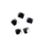 Hematite Square Faceted Back Half Drilled AAA Grade Both Side Polished Size 10 mm 30 Pcs Weight 218 Cts