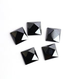 Hematite Square Faceted Back Half Drilled AAA Grade Both Side Polished Size 15 mm 20 Pcs Weight 162 Cts