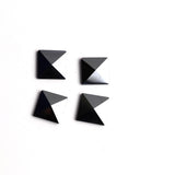 Hematite Square Faceted Back Half Drilled AAA Grade Both Side Polished Size 15 mm 20 Pcs Weight 255 Cts