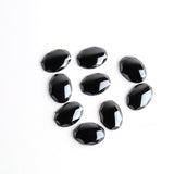 Hematite Oval Faceted AAA Grade Flat Back Size 10x14 mm 20 Pcs Weight 105 Cts