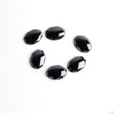 Hematite Oval Faceted AAA Grade Flat Back Size 10x14 mm 20 Pcs Weight 105 Cts