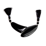 Hematite+Black Onyx  Fancy Layout AAA Grade Both Side Polished 1 Set Of 2 Pcs Weight 125 Cts