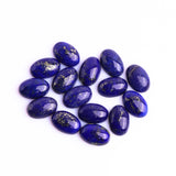 Lapis Lazuli Oval Cabochon AAA Grade Flat Back Size 8x12 mm 50 Pcs Weight 150 Cts