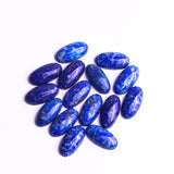 Lapis Lazuli Oval Cabochon AAA Grade Flat Back Size 9x18x4.5-5.0 mm 15 Pcs Weight 102 Cts