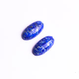 Lapis Lazuli Oval Cabochon AAA Grade Flat Back Size 9x18x4.5-5.0 mm 15 Pcs Weight 102 Cts