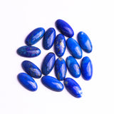 Lapis Lazuli Oval Cabochon AAA Grade Flat Back Size 9x18x4.5-5.0 mm 15 Pcs Weight 91 Cts