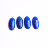 Lapis Lazuli Oval Cabochon AAA Grade Flat Back Size 9x18x4.5-5.0 mm 15 Pcs Weight 91 Cts