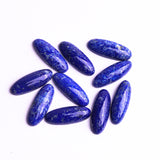 Lapis Lazuli Oval Cabochon AAA Grade Flat Back Size 9x25x5 mm Lot of 25 Pcs Weight 254 Cts