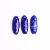 Lapis Lazuli Oval Cabochon AAA Grade Flat Back Size 9x25x5 mm Lot of 25 Pcs Weight 254 Cts