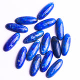 Lapis Lazuli Oval Cabochon AAA Grade Flat Back Size 9x25x5 mm 15 Pcs Weight 152 Cts