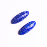 Lapis Lazuli Oval Cabochon AAA Grade Flat Back Size 9x25x5 mm Lot of 25 Pcs Weight 281 Cts