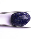 Lapis Lazuli Oval Scramb Cabochon AAA Grade Flat Back Size 22x32 mm 2 Pcs Weight 125 Cts