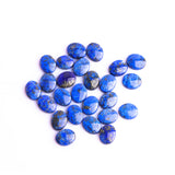 Lapis Lazuli Oval Single Bevel Buff Top (SBBT) AAA Grade Flat Back Size 8x10x3 MM 25 Pcs Weight 56 Cts