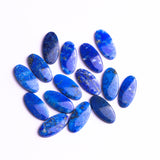 Lapis Lazuli Oval Single Bevel Buff Top (SBBT) AAA Grade Flat Back Size 9x18x3 MM Lot of 40 Pcs Weight 185 Cts