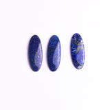 Lapis Lazuli Oval Single Bevel Buff Top (SBBT) AAA Grade Flat Back Size 9x25x3 MM 15 Pcs Weight 90 Cts