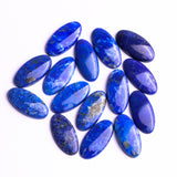 Lapis Lazuli Oval Single Bevel Buff Top (SBBT) AAA Grade Flat Back Size 10x20x3 MM 15 Pcs Weight 90 Cts