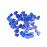 Lapis Lazuli Half Moon Flat Top Straight Side (FTSS) AAA Grade Both Side Polished Size 4x6 mm Lot of 45 Pcs Weight 30 Cts