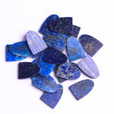 Lapis Lazuli Half Moon Flat Top Straight Side (FTSS) AAA Grade Both Side Polished Size 13x18 mm Lot of 58 Pcs Weight 346 Cts