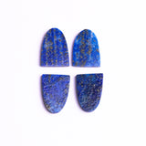 Lapis Lazuli Half Moon Flat Top Straight Side (FTSS) AAA Grade Both Side Polished Size 13x18 mm Lot of 58 Pcs Weight 346 Cts