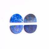 Lapis Lazuli Half Moon Flat Top Straight Side (FTSS) AAA Grade Both Side Polished Size 15x10 mm 50 Pcs Weight 175 Cts