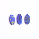 Lapis Lazuli Oval Flat Top Straight Side (FTSS) AAA Grade Both Side Polished Size 7x14 mm Lot of 50 Pcs Weight 154 Cts