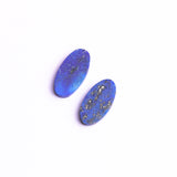 Lapis Lazuli Oval Flat Top Straight Side (FTSS) AAA Grade Both Side Polished Size 7x14 mm Lot of 50 Pcs Weight 154 Cts