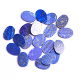 Lapis Lazuli Oval Flat Top Straight Side (FTSS) AAA Grade Both Side Polished Size 10x14 mm Lot of 50 Pcs Weight 195 Cts