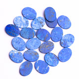 Lapis Lazuli Oval Flat Top Straight Side (FTSS) AA Grade Both Side Polished Size 12x16x2.0-2.5 mm 20 Pcs Weight 92 Cts