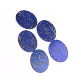 Lapis Lazuli Oval Flat Top Straight Side (FTSS) AAA Grade Both Side Polished Size 30x40x2.0-2.5 mm Lot of 10 Pcs Weight 311 Cts