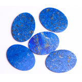 Lapis Lazuli Oval Flat Top Straight Side (FTSS) AAA Grade Both Side Polished Size 30x40x2.0-2.5 mm Lot of 10 Pcs Weight 300 Cts