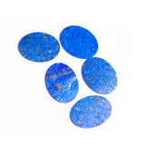 Lapis Lazuli Oval Flat Top Straight Side (FTSS) AAA Grade Both Side Polished Size 30x40x2.0-2.5 mm Lot of 10 Pcs Weight 300 Cts