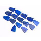Lapis Lazuli Half Moon Flat Top Straight Side (FTSS) AAA Grade Both Side Polished Size 15x22x3 mm Lot of 15 Pcs Weight 144 Cts