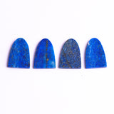 Lapis Lazuli Half Moon Flat Top Straight Side (FTSS) AAA Grade Both Side Polished Size 15x22x3 mm Lot of 15 Pcs Weight 144 Cts