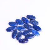 Lapis Lazuli Oval Single Bevel Buff Top (SBBT) AA Grade Flat Back Size 9x18x2.5-3.0 mm Lot Of 50 Pcs Weight 244 Cts