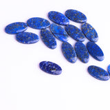 Lapis Lazuli Oval Single Bevel Buff Top (SBBT) AA Grade Flat Back Size 9x18x2.5-3.0 mm Lot Of 50 Pcs Weight 244 Cts