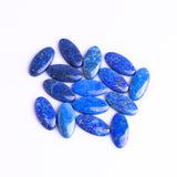 Lapis Lazuli Oval Single Bevel Buff Top (SBBT) AAA Grade Flat Back Size 10x20x3 mm 15 Pcs Weight 85 Cts