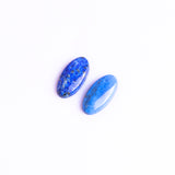 Lapis Lazuli Oval Single Bevel Buff Top (SBBT) AAA Grade Flat Back Size 10x20x3 mm 15 Pcs Weight 85 Cts