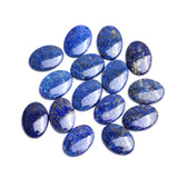 Lapis Lazuli Oval Single Bevel Buff Top (SBBT) AA Grade Flat Back Size 13x18x3.0-3.5 mm Lot Of 30 Pcs Weight 227 Cts