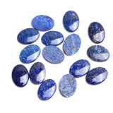 Lapis Lazuli Oval Single Bevel Buff Top (SBBT) AA Grade Flat Back Size 13x18x3.0-3.5 mm Lot Of 30 Pcs Weight 227 Cts