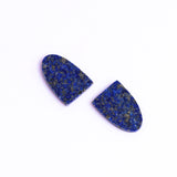 Lapis Lazuli Half Moon Flat Top Straight Side (FTSS) AAA Grade Both Side Polished Size 15x22x2 mm Lot of 25 Pcs Weight 206 Cts