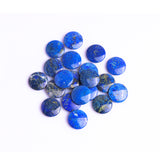 Lapis Lazuli Round Double Buff Disc AAA Grade Size 16 mm 20 Pcs Weight 153 Cts