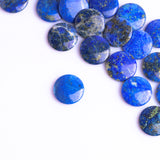 Lapis Lazuli Round Double Buff Disc AAA Grade Size 16 mm 20 Pcs Weight 153 Cts