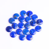 Lapis Lazuli Round Double Buff Disc AAA Grade Size 14 mm 20 Pcs Weight 124 Cts