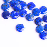 Lapis Lazuli Round Double Buff Disc AAA Grade Size 14 mm 20 Pcs Weight 124 Cts