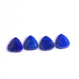 Lapis Lazuli Fancy Shape Back Side Half Drilled Flat Back AAA Grade Size 20x20x5 mm 10 Pcs Weight 190 Cts