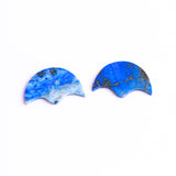 Lapis Lazuli Fancy Shape Both Side Polished AA Grade Size 22x35 mm 10 Pcs Weight 175 Cts