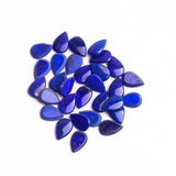 Lapis Lazuli Pear Single Bevel Buff Top (SBBT) AAA Grade Both Side Polished Size 6x9 mm 30 Pcs Weight 27 Cts