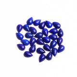 Lapis Lazuli Pear Cabochon AAA Grade Both Side Polished Size 6x9 mm 30 Pcs Weight 38 Cts