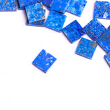 Lapis Lazuli Square Flat Top Straight Side (FTSS) AA Grade Both Side Polished Size 10x10 mm Lot of 47 Pcs Weight 164 Cts